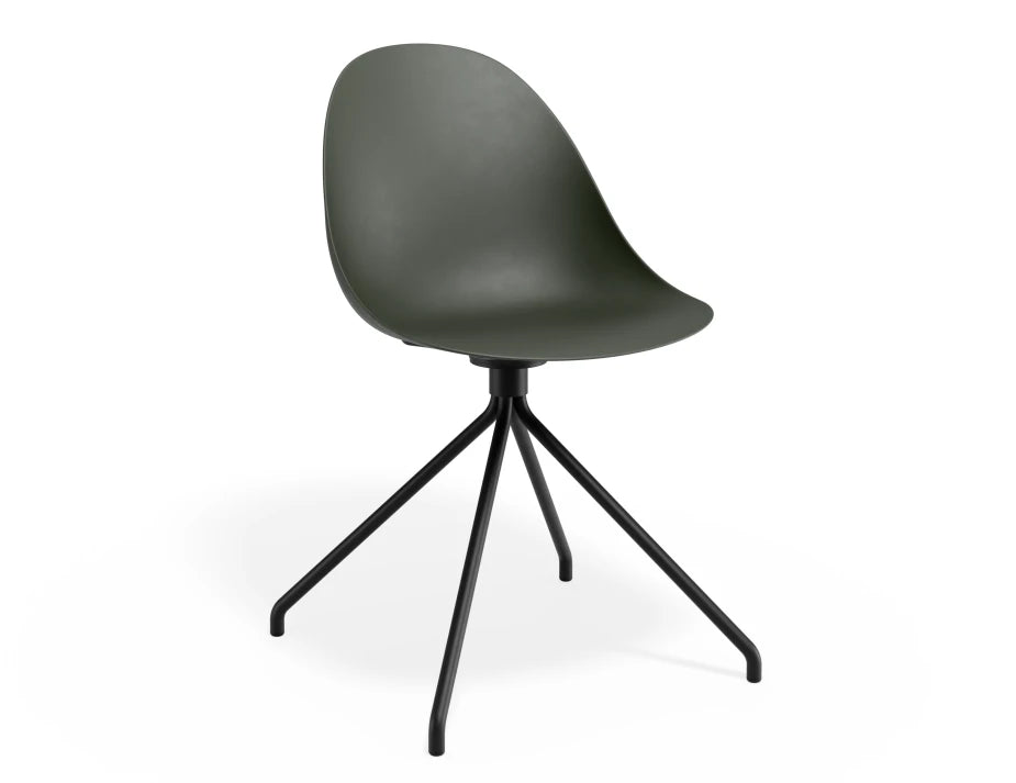 Pebble Chair Olive Green with Shell Seat