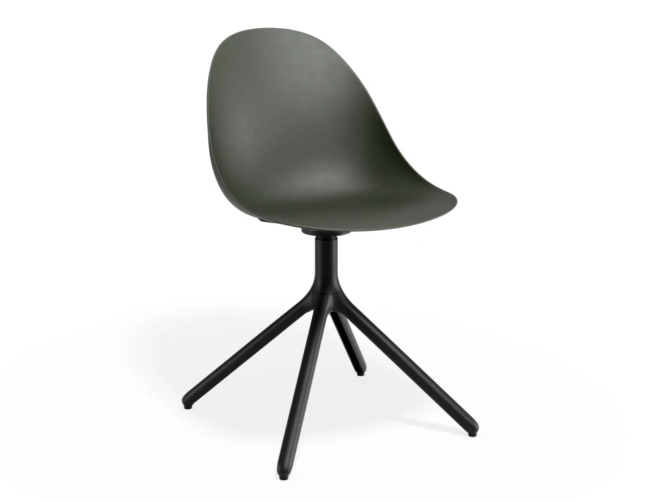 Pebble Chair Olive Green with Shell Seat