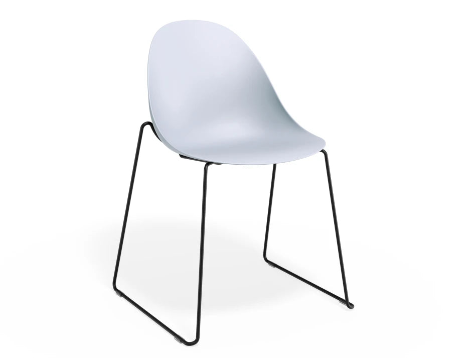 Pebble Chair Pale Blue with Shell Seat
