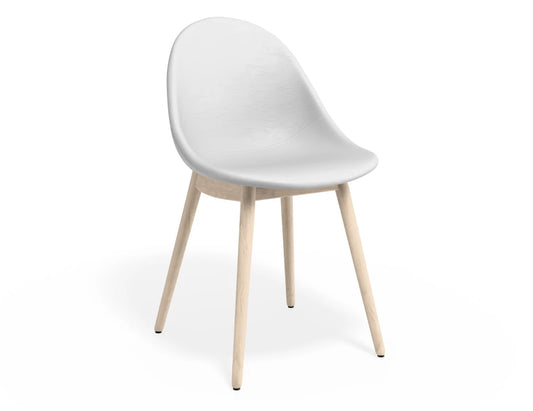Pebble Chair White Upholstered Vintage Seat