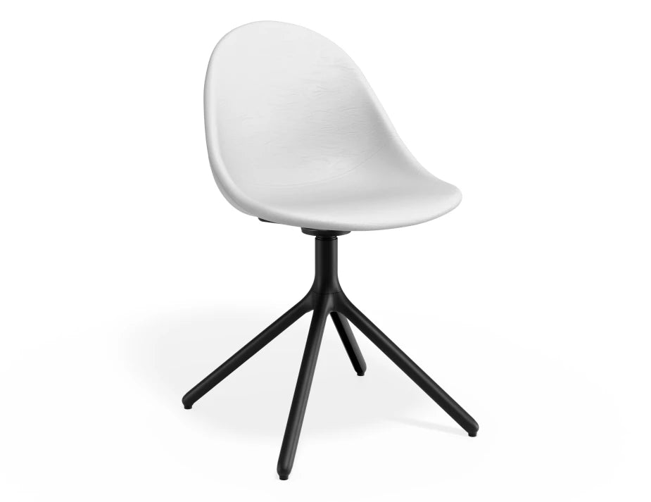 Pebble Chair White Upholstered Vintage Seat