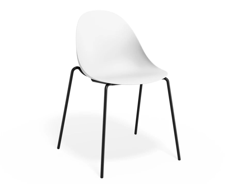 Pebble Chair White with Shell Seat