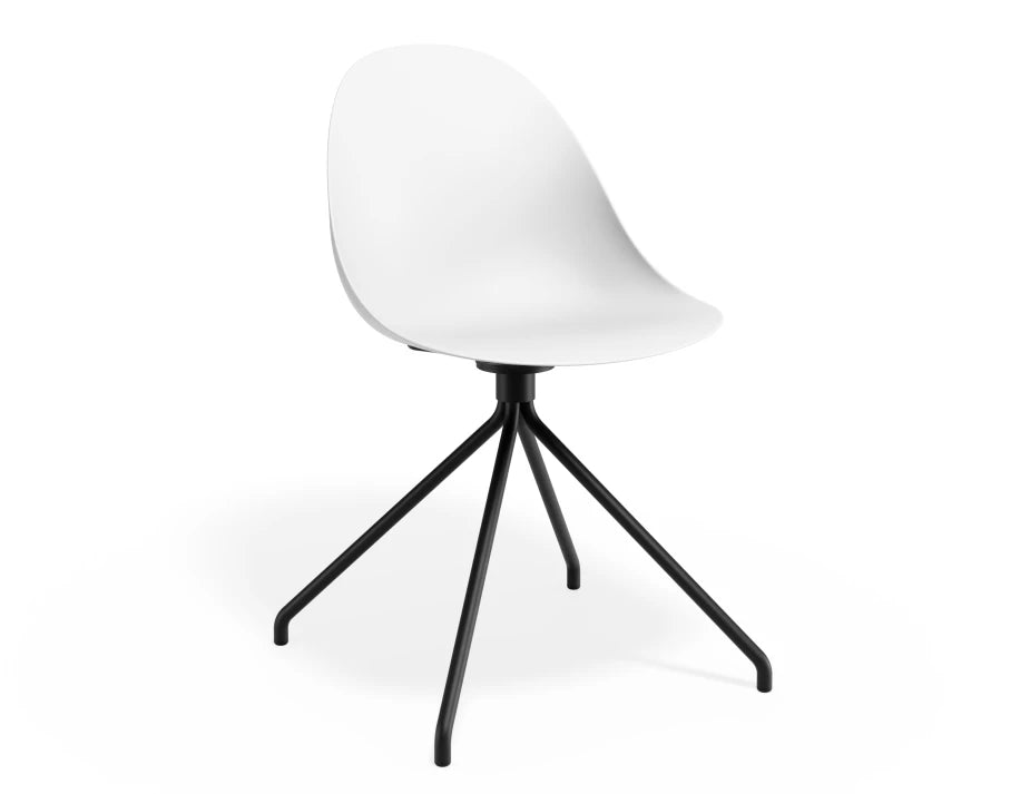 Pebble Chair White with Shell Seat