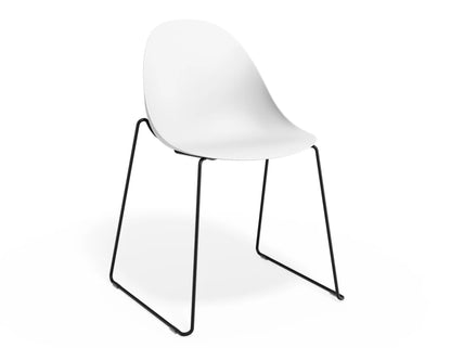 Pebble Chair White with Shell Seat