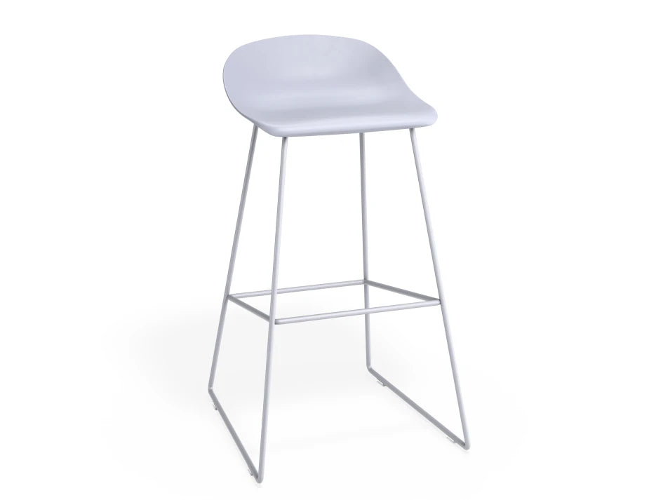 Pop Stool - Powder Blue Frame and Shell Seat