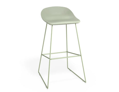 Pop Stool - Dusty Green Frame and Shell Seat