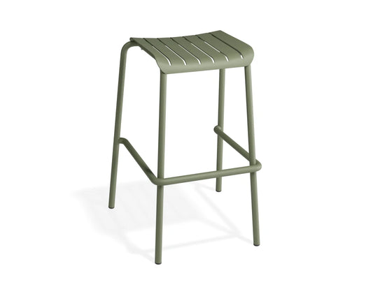 Roku Backless Bar Stool - Outdoor - Eucalyptus Green