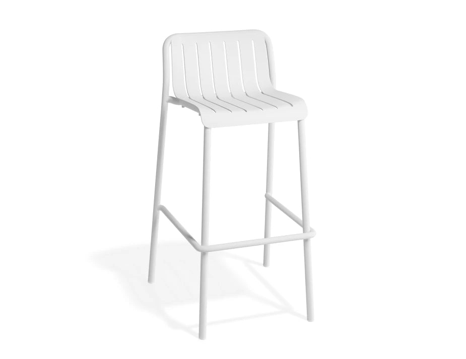 Roku Bar Stool - Outdoor - White