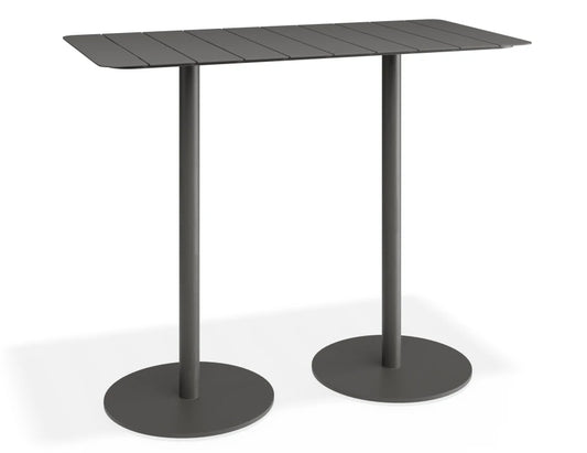 Roku Rectangle High Bar Table - Outdoor - Charcoal