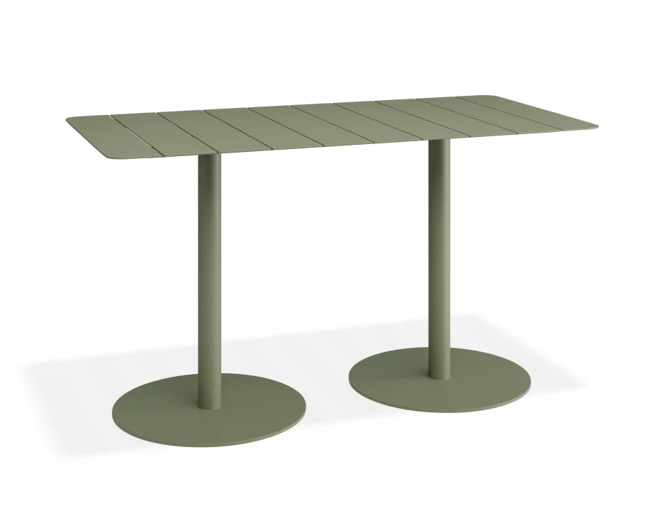 Roku Rectangle Cafe Table - Outdoor - Eucalyptus Green