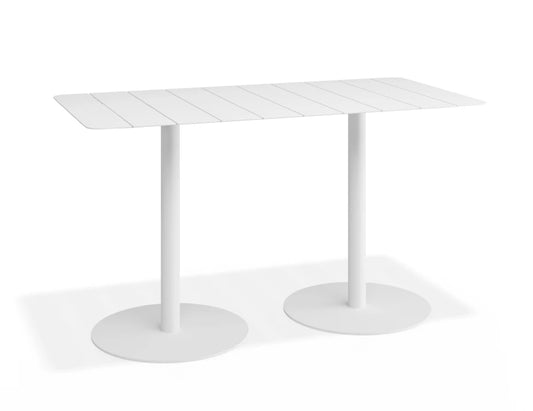 Roku Rectangle Cafe Table - Outdoor - White