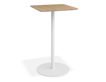 Roku High Bar Teak Table - Outdoor - White