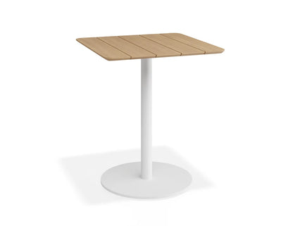 Roku Cafe Teak Table - Outdoor - White