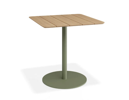 Roku Cafe Teak Table - Outdoor - Eucalyptus Green