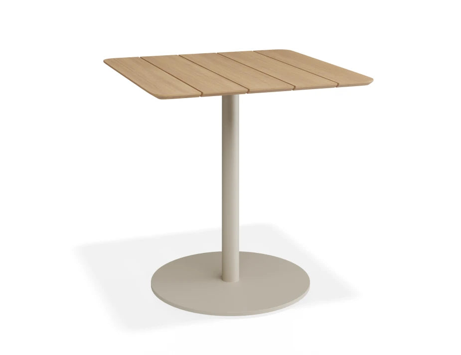 Roku Cafe Teak Table - Outdoor - Latte