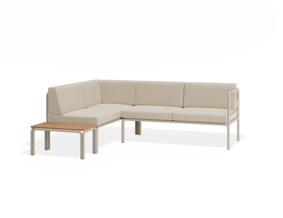 Seville Config H Corner Sofa - Latte - Outdoor
