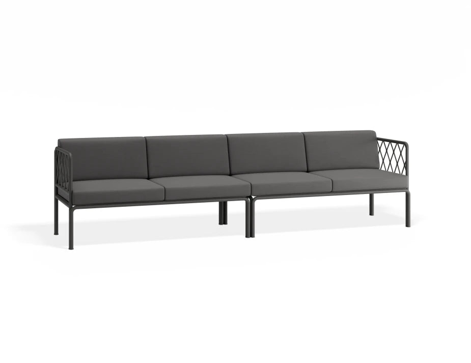 Seville 4 Seater Sofa - Charcoal - Outdoor