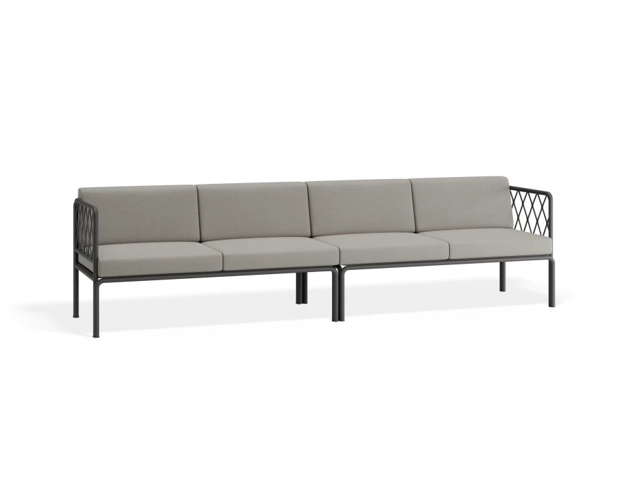 Seville 4 Seater Sofa - Charcoal - Outdoor