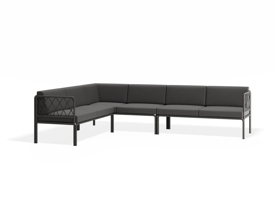 Seville Config C Corner Sofa - Charcoal - Outdoor