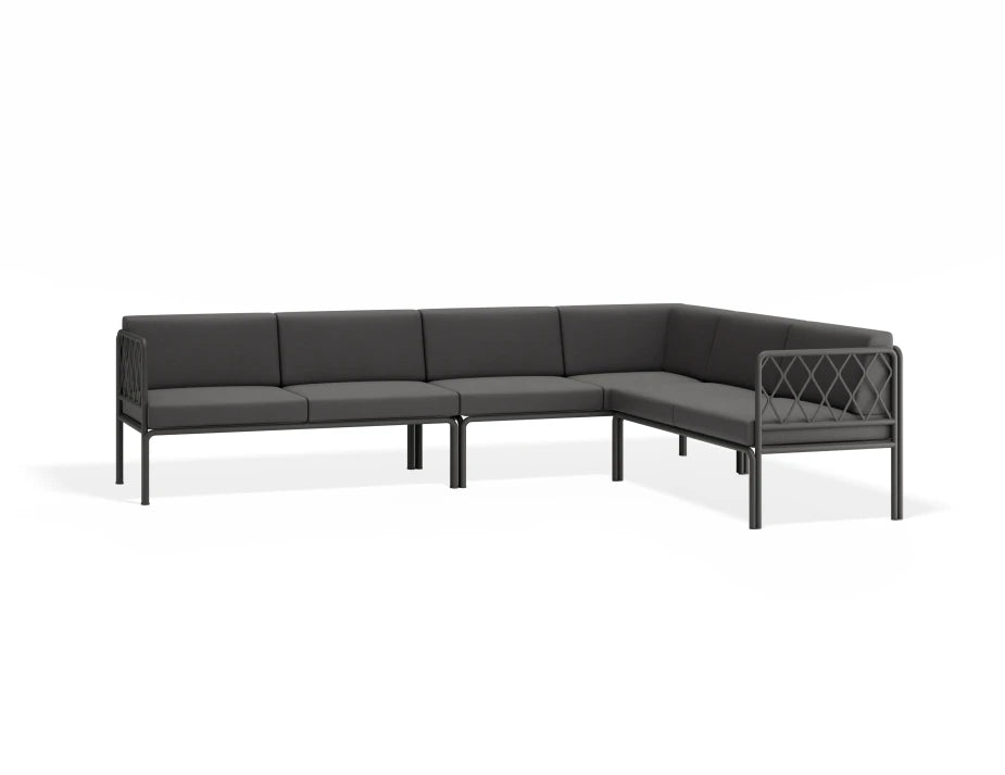 Seville Config D Corner Sofa - Charcoal - Outdoor