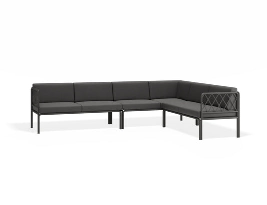 Seville Config D Corner Sofa - Charcoal - Outdoor