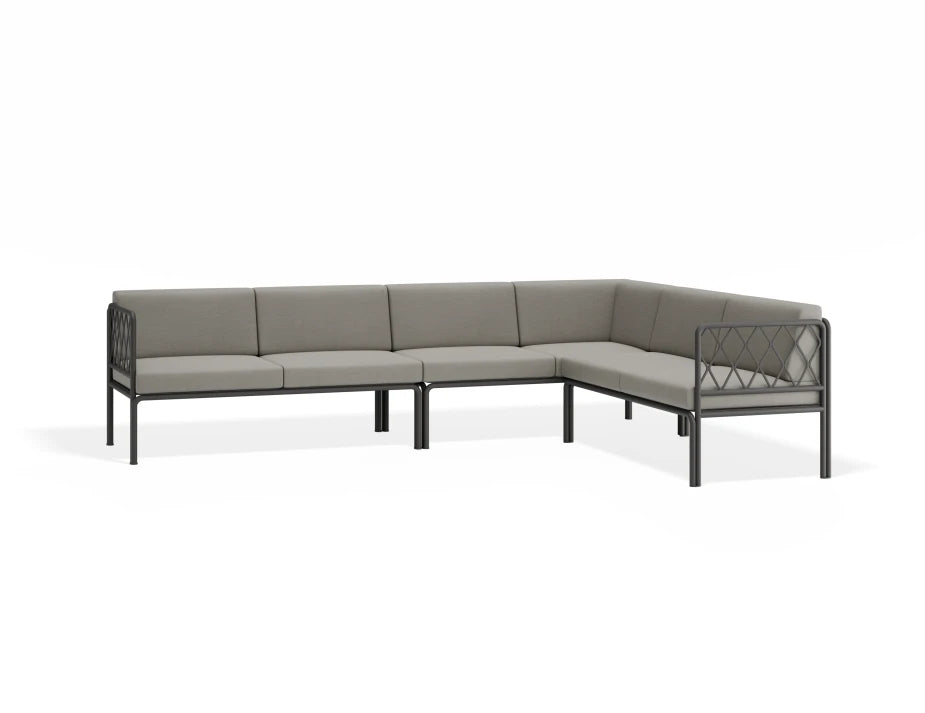Seville Config D Corner Sofa - Charcoal - Outdoor