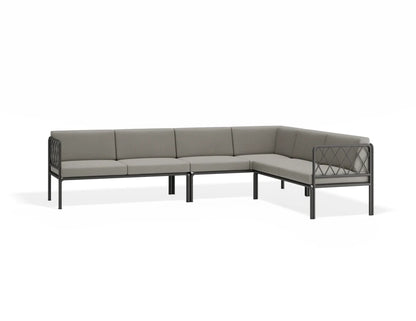 Seville Config D Corner Sofa - Charcoal - Outdoor