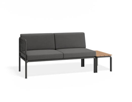 Seville Config E - 2 Seater Sofa - Charcoal - Outdoor