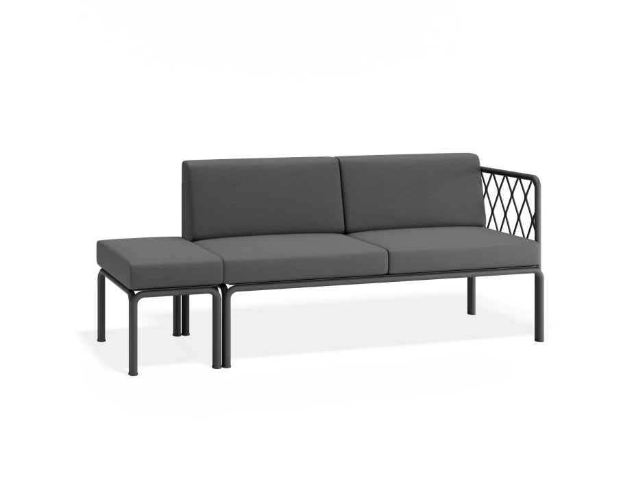 Seville Config F - 2 Seater Sofa - Charcoal - Outdoor