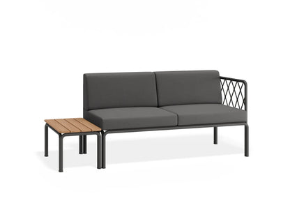 Seville Config F - 2 Seater Sofa - Charcoal - Outdoor