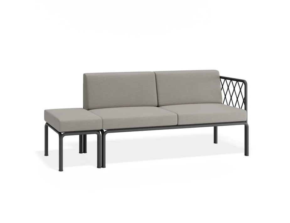 Seville Config F - 2 Seater Sofa - Charcoal - Outdoor
