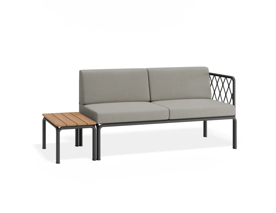 Seville Config F - 2 Seater Sofa - Charcoal - Outdoor