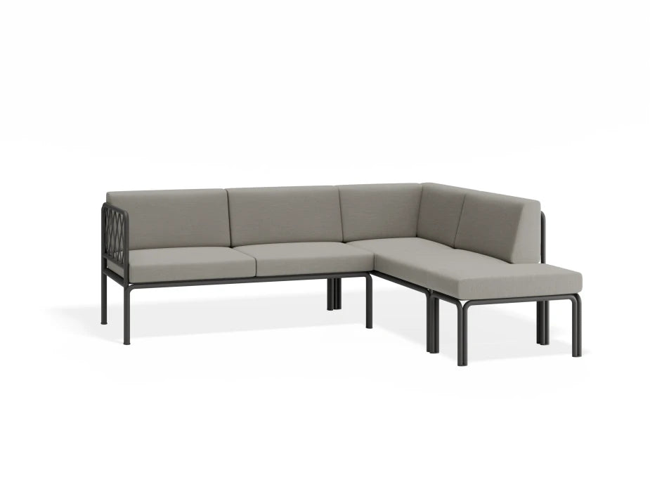 Seville Config G Corner Sofa - Charcoal - Outdoor