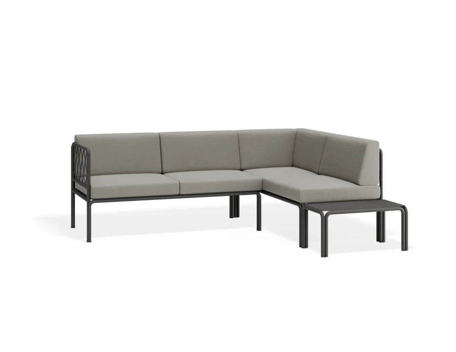 Seville Config G Corner Sofa - Charcoal - Outdoor