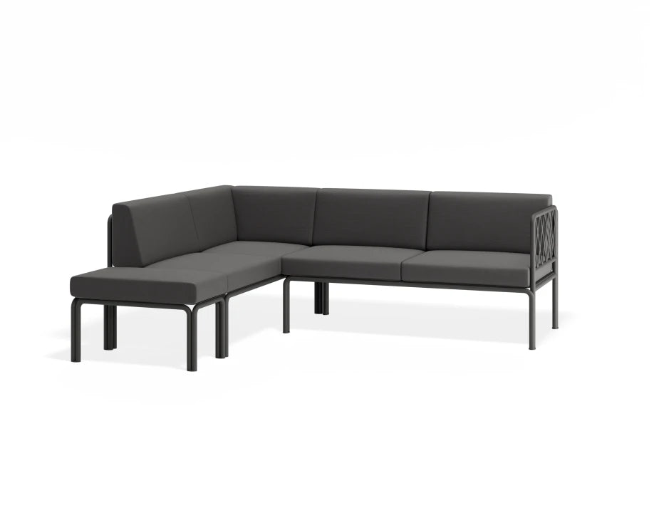 Seville Config H Corner Sofa - Charcoal - Outdoor