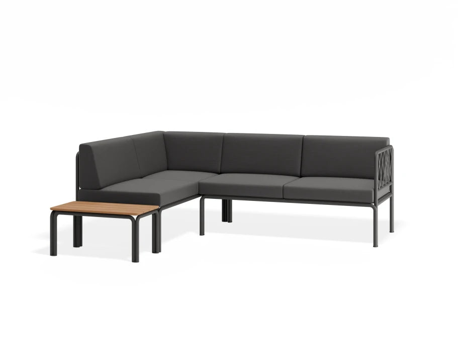 Seville Config H Corner Sofa - Charcoal - Outdoor