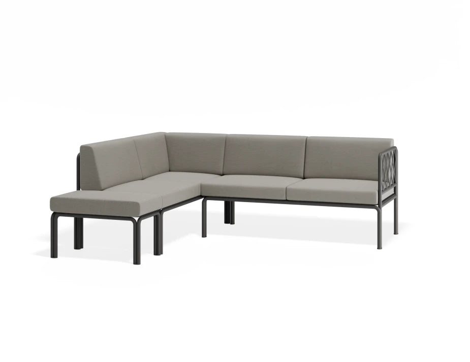 Seville Config H Corner Sofa - Charcoal - Outdoor
