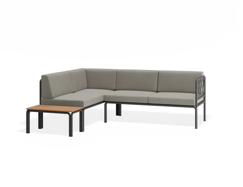 Seville Config H Corner Sofa - Charcoal - Outdoor