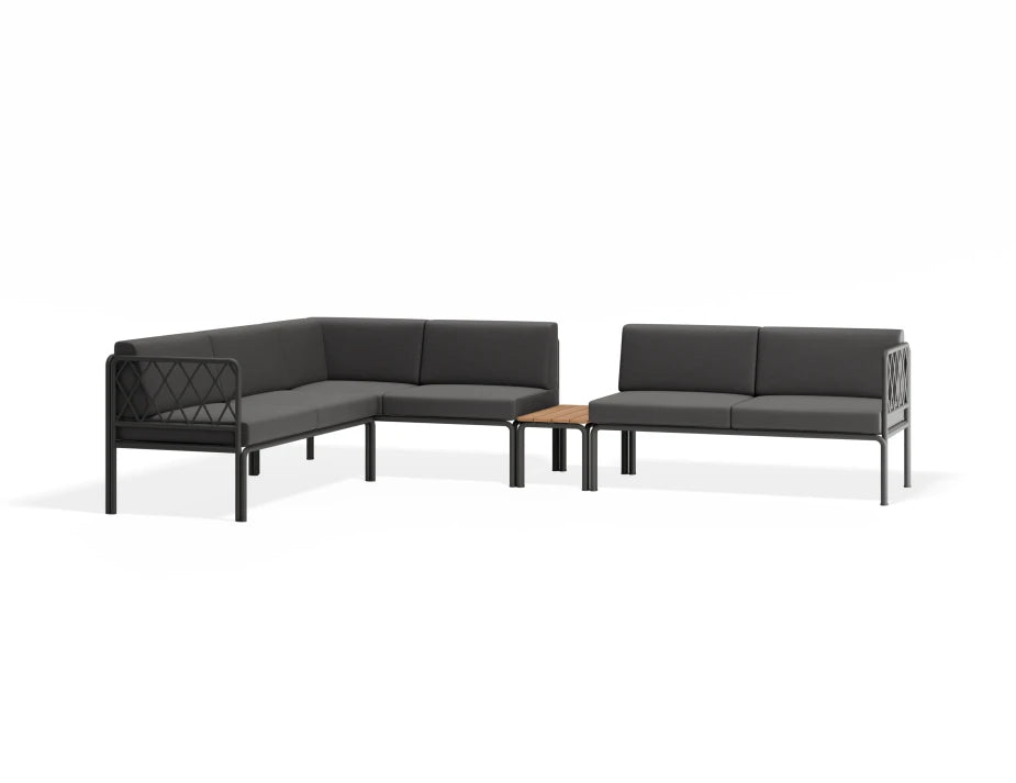 Seville Config I Corner Sofa - Charcoal - Outdoor