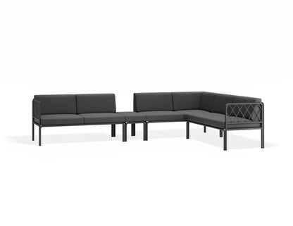Seville Config J Corner Sofa - Charcoal - Outdoor
