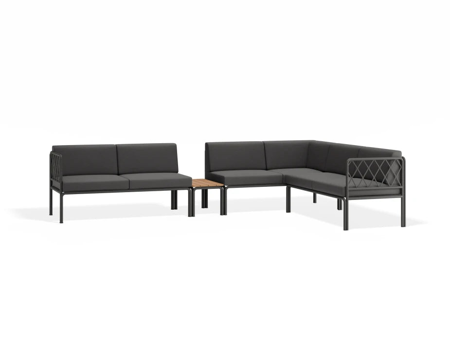 Seville Config J Corner Sofa - Charcoal - Outdoor