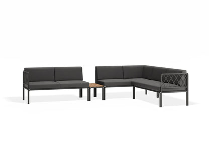 Seville Config J Corner Sofa - Charcoal - Outdoor