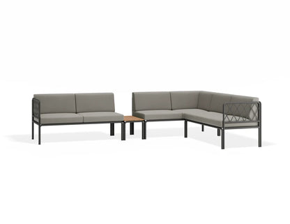Seville Config J Corner Sofa - Charcoal - Outdoor