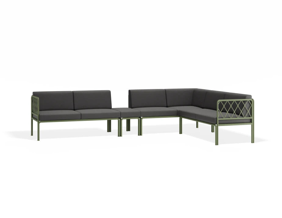 Seville Config J Corner Sofa - Eucalyptus Green - Outdoor