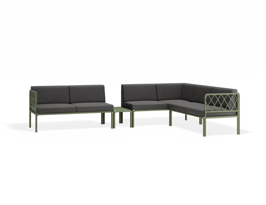 Seville Config J Corner Sofa - Eucalyptus Green - Outdoor