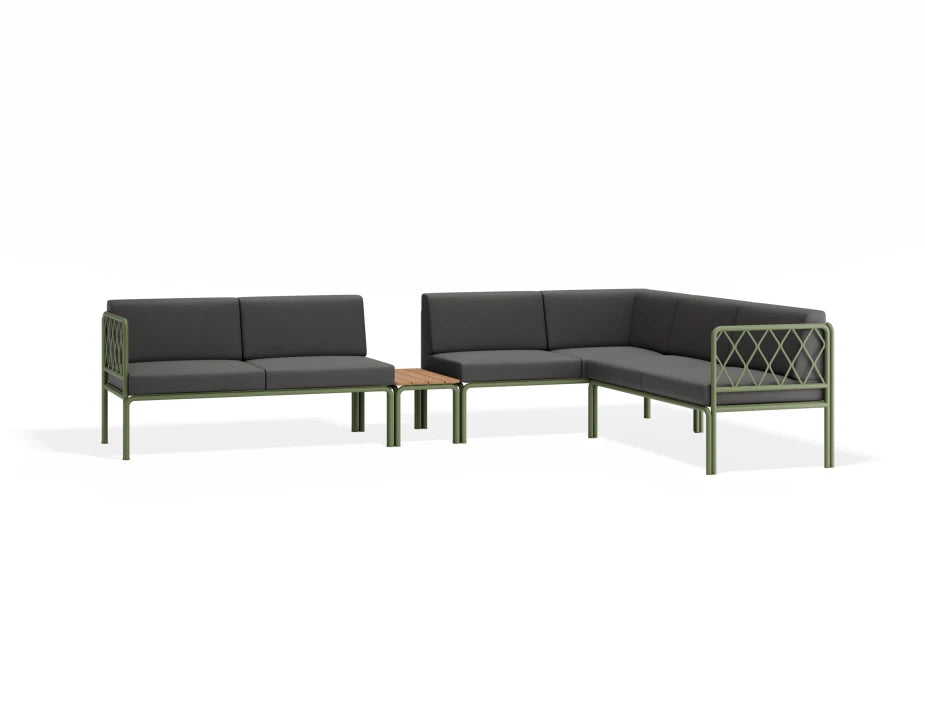 Seville Config J Corner Sofa - Eucalyptus Green - Outdoor