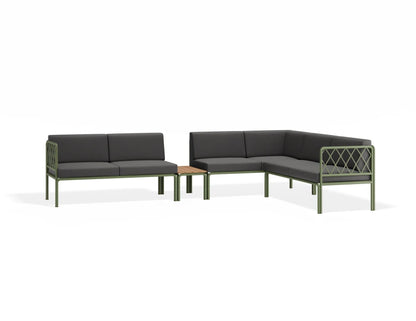 Seville Config J Corner Sofa - Eucalyptus Green - Outdoor