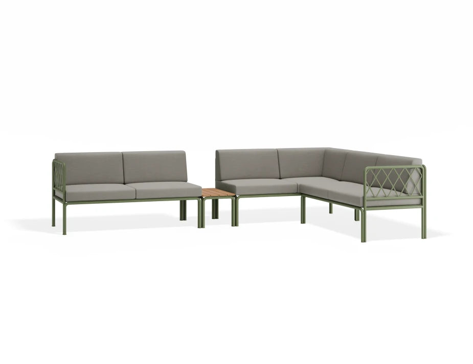 Seville Config J Corner Sofa - Eucalyptus Green - Outdoor
