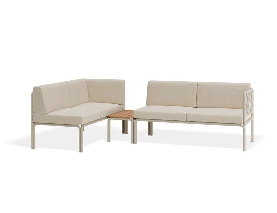 Seville Config H Corner Sofa - Latte - Outdoor
