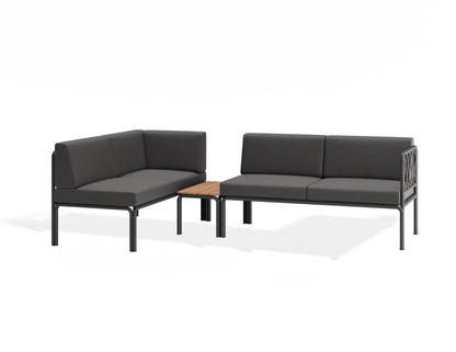 Seville Config H Corner Sofa - Charcoal - Outdoor